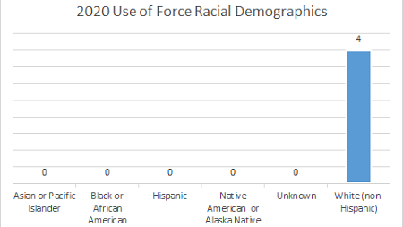 Use of Force Racial Demographics Graph 2020